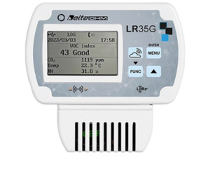 LR351NB□V　温度・湿度・CO₂・VOC（揮発性有機化合物）データロガー【屋内用】